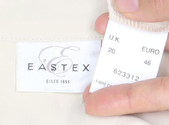 Eastex Women's Beige Button-Up Long Sleeve Shirt