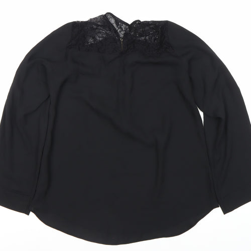 Dorothy Perkins Women's Black Lace Zip Blouse