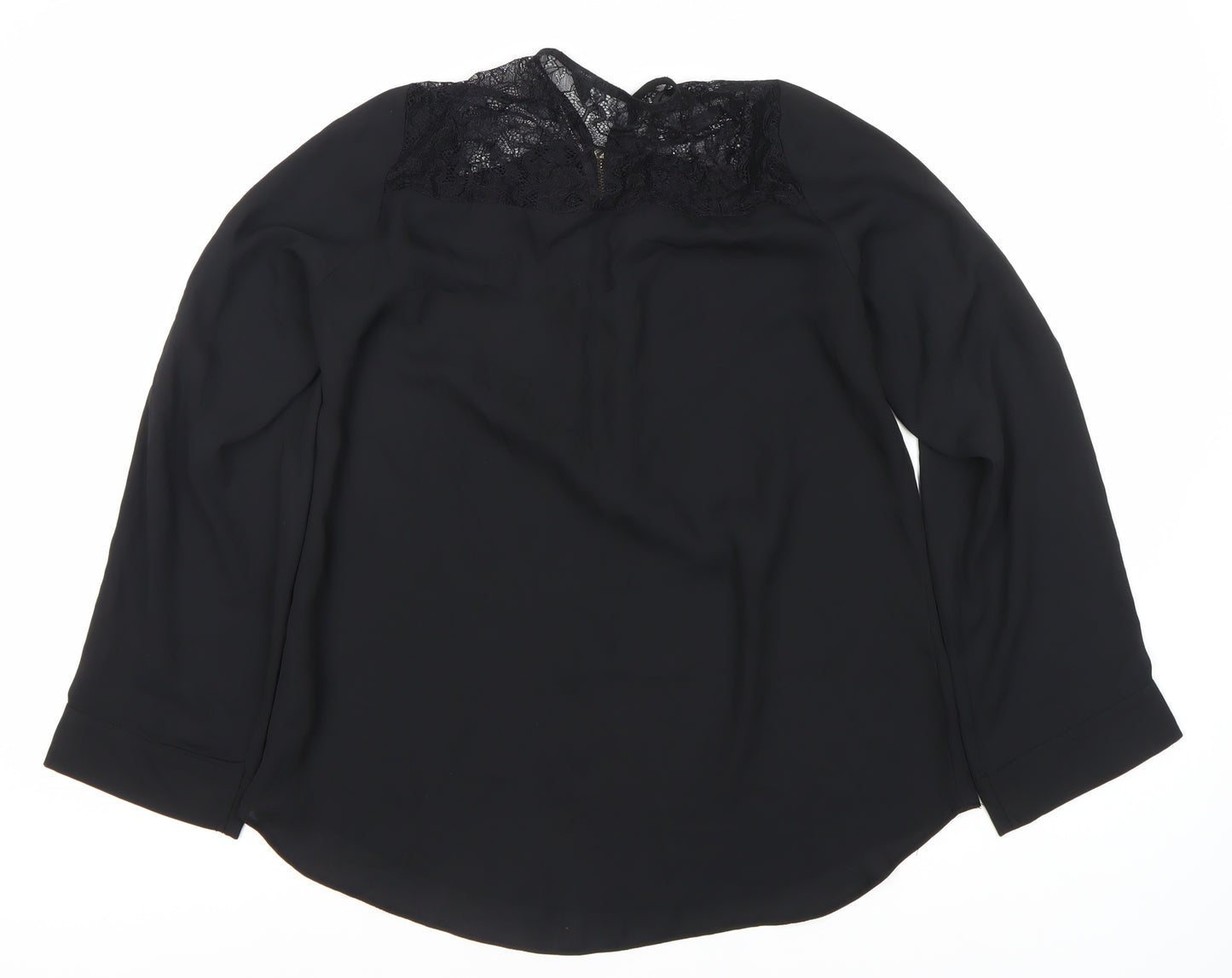 Dorothy Perkins Women's Black Lace Zip Blouse