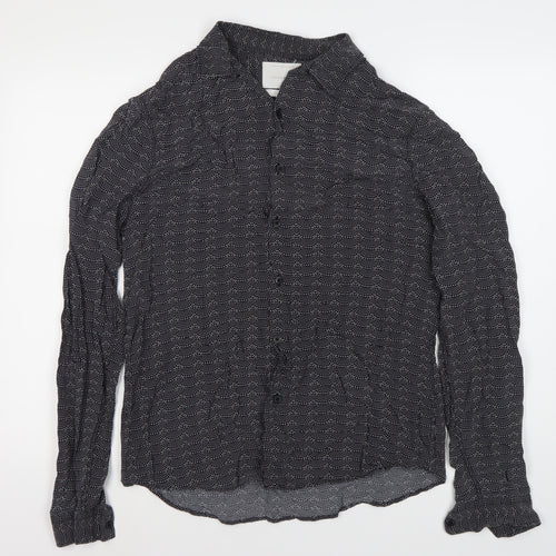 Topman Men's Black Long Sleeve Dress Shirt M