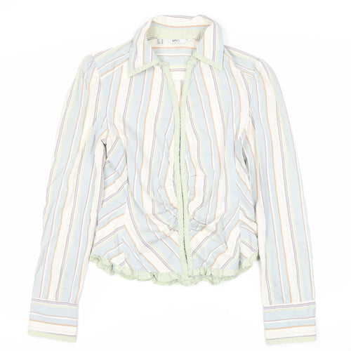 MNG Women's Multicoloured Striped Blouse Size 16