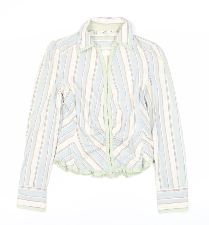 MNG Women's Multicoloured Striped Blouse Size 16