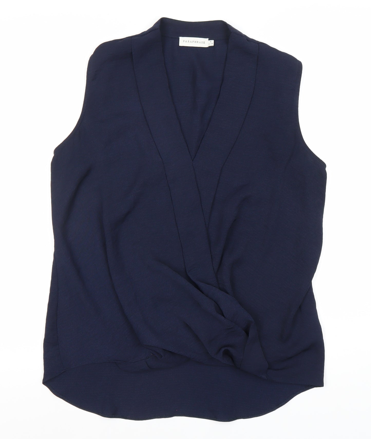 Paraphrase Women’s Blue Wrap Blouse Size 12 Sleeveless