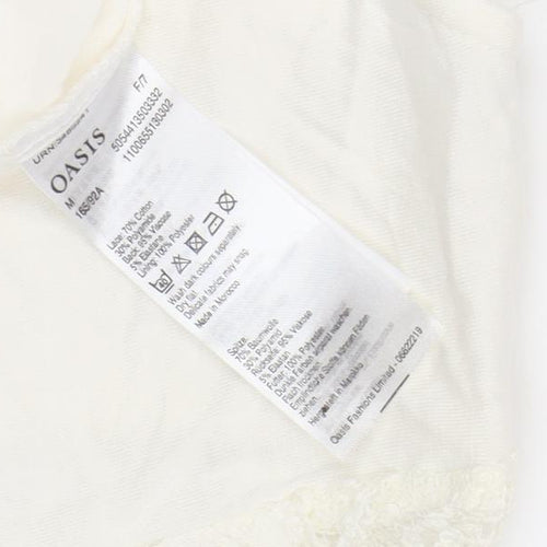 Oasis Women’s White Lace Blouse, Size M