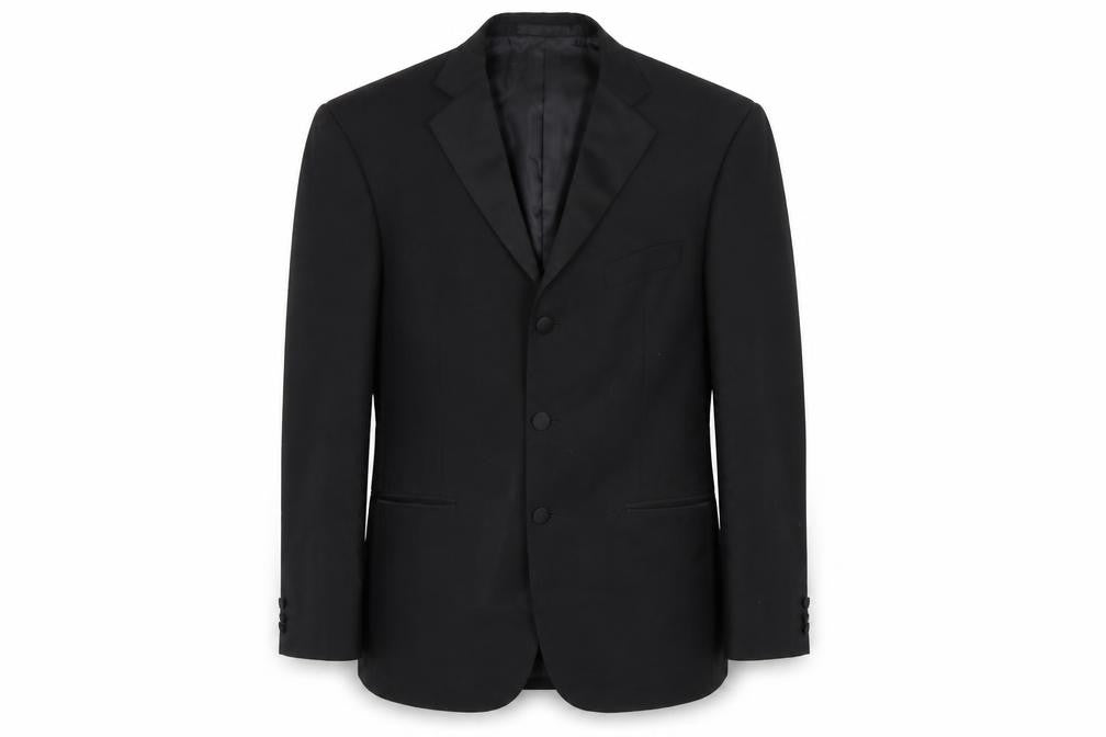 Front view of Marks & Spencer Men's Black Blazer, size M, Formal