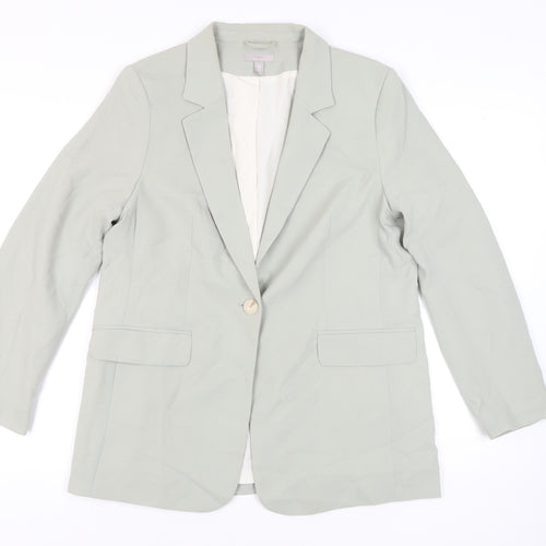 H&M Women's Green Blazer M - Smart Casual Style