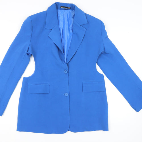 PrettyLittleThing Women's Blue Blazer UK 8