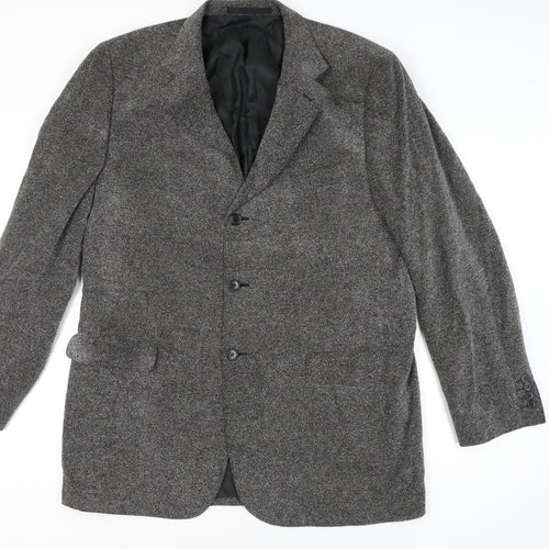 Marks & Spencer Men's Black and White Blazer 44L