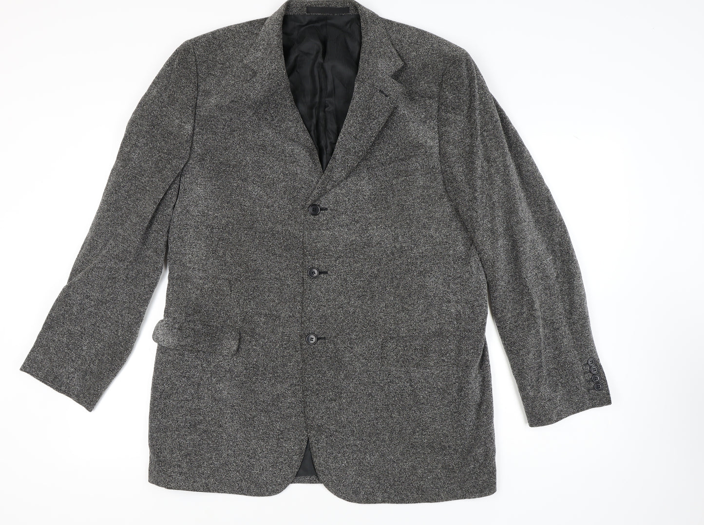 Marks & Spencer Men's Black and White Blazer 44L