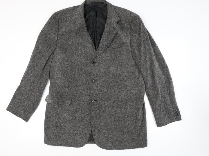 Marks & Spencer Men's Black and White Blazer 44L