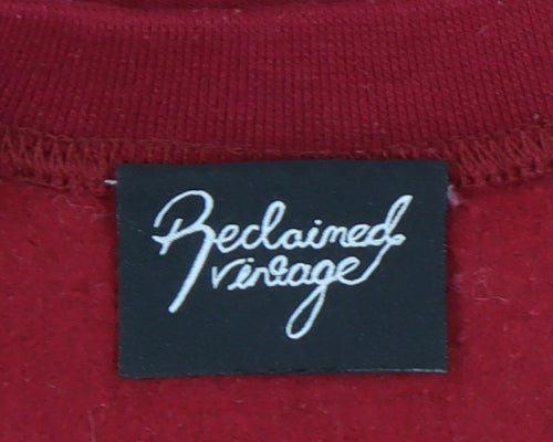 Reclaimed Vintage Unisex Red Sweatshirt S Pullover Knit