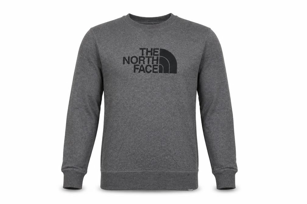 Front view of The North Face Men's Grey Pullover Sweatshirt S