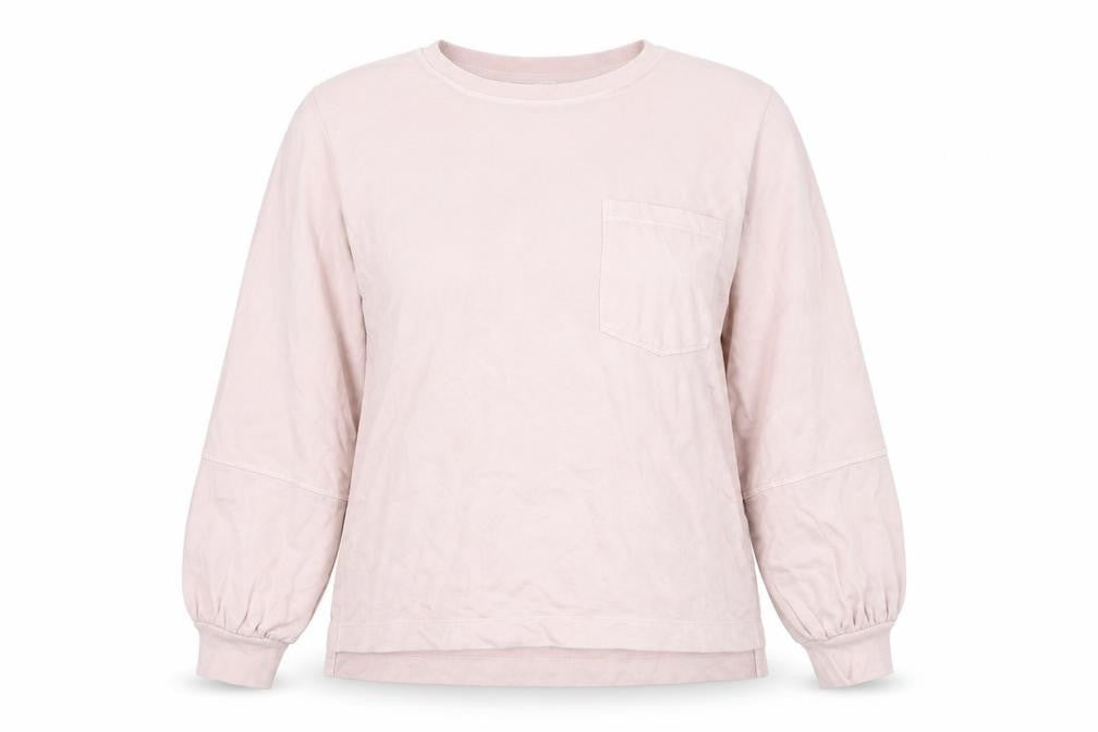 Front view of Per Una Women's Pink Pullover Sweatshirt, size 14