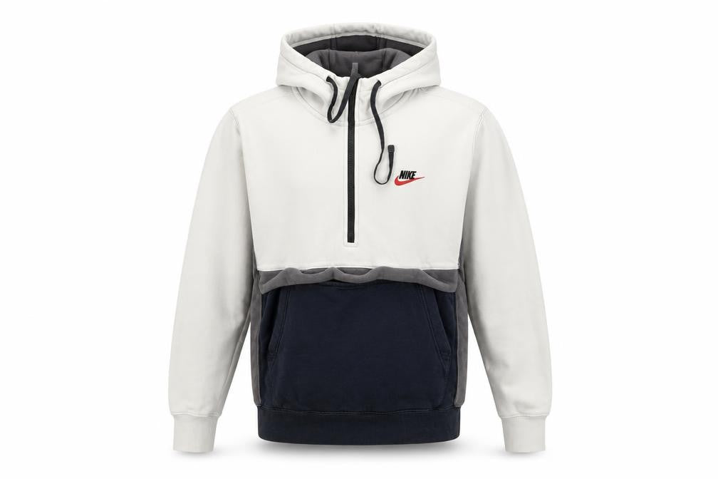 Front view of Nike Men's S Multicoloured 1/2 Zip Hoodie