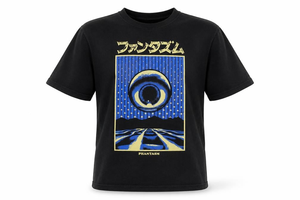 Russell Unisex Black Cotton Anime Art T-Shirt M
