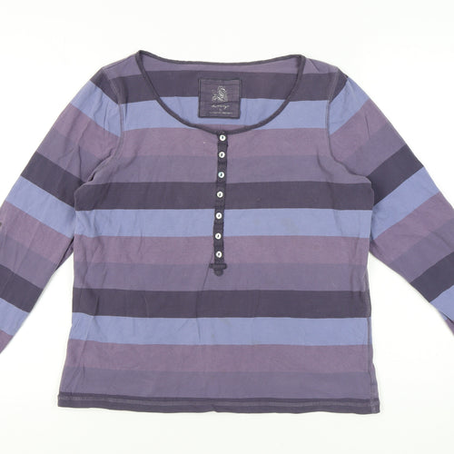 Marks and Spencer Women's Multicoloured Striped T-Shirt Size 22