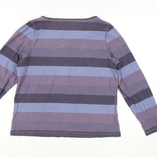 Marks and Spencer Women's Multicoloured Striped T-Shirt Size 22