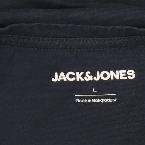 Jack & Jones Men's Blue Crew Neck T-Shirt L