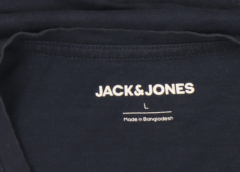 Jack & Jones Men's Blue Crew Neck T-Shirt L