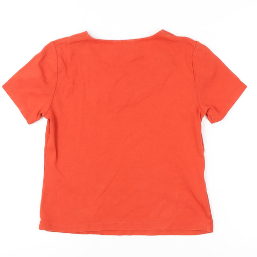 CC Women’s Orange Petites Embroidered T-Shirt Size 8