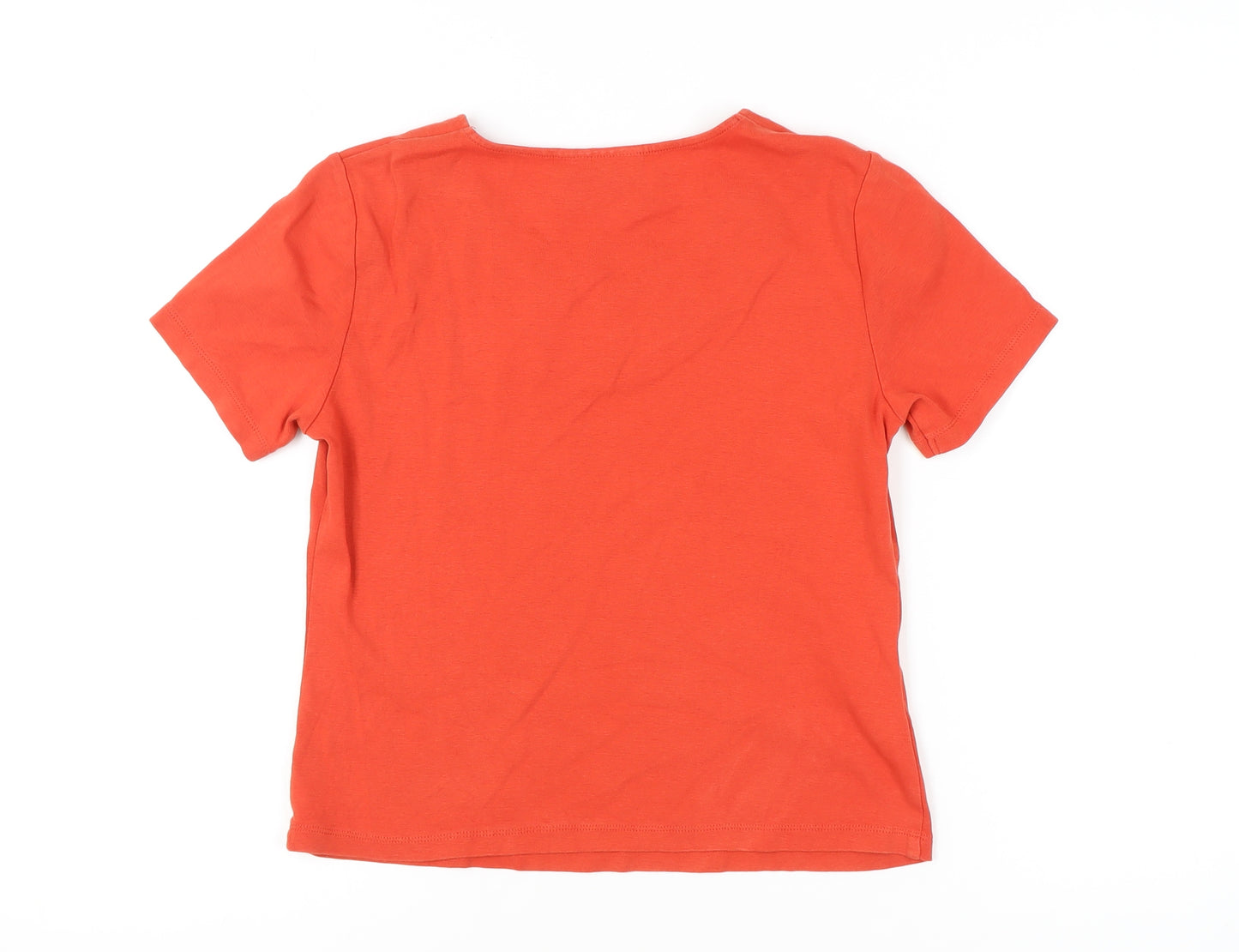 CC Women’s Orange Petites Embroidered T-Shirt Size 8
