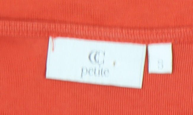 CC Women’s Orange Petites Embroidered T-Shirt Size 8
