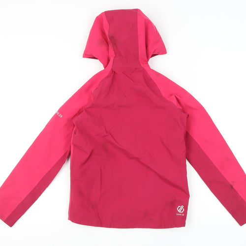 Dare2B Girls Pink Rain Coat 9-10 Years Hooded Jacket