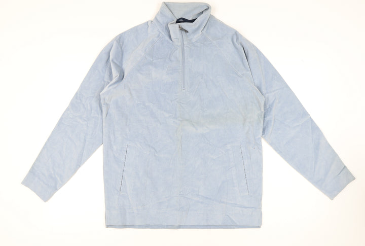 Cotton Traders Men's Blue Corduroy Pullover Sweatshirt (M)