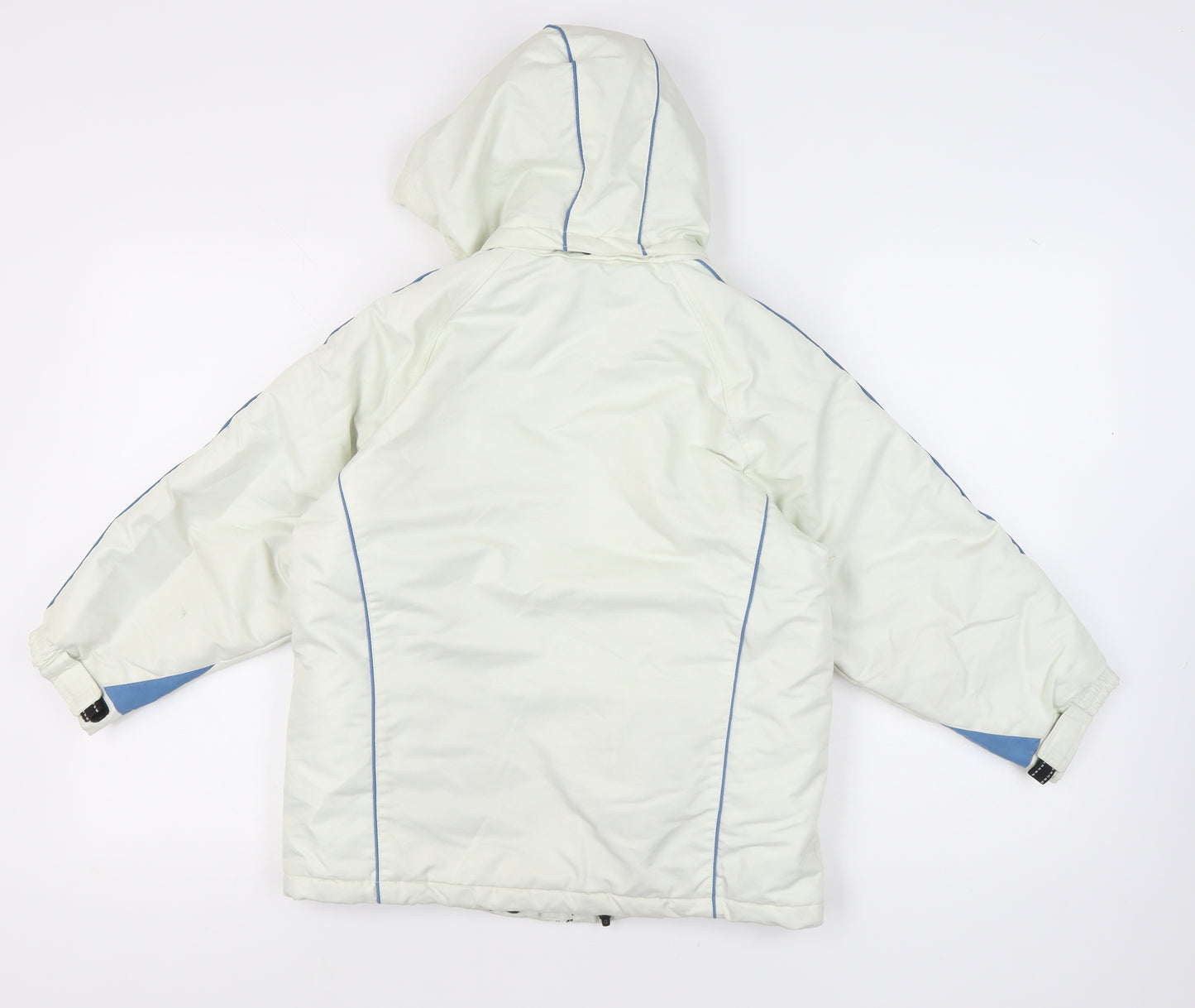 tog24 Girls White Ski Jacket 7-8 Years Winter Hooded