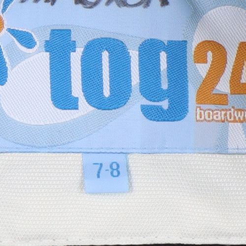 tog24 Girls White Ski Jacket 7-8 Years Winter Hooded