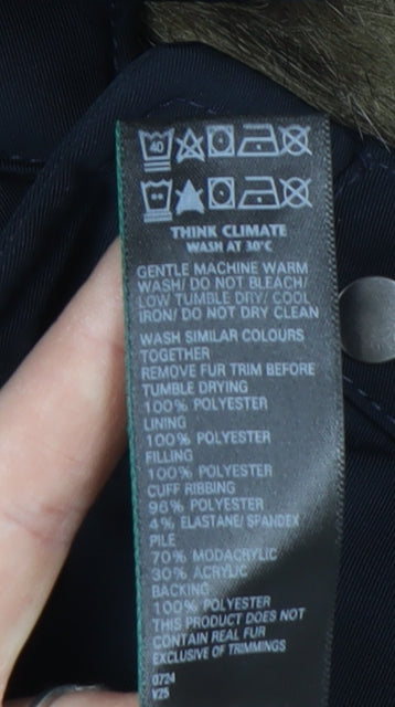 Marks and Spencer Women's Navy Parka, Size 12, New