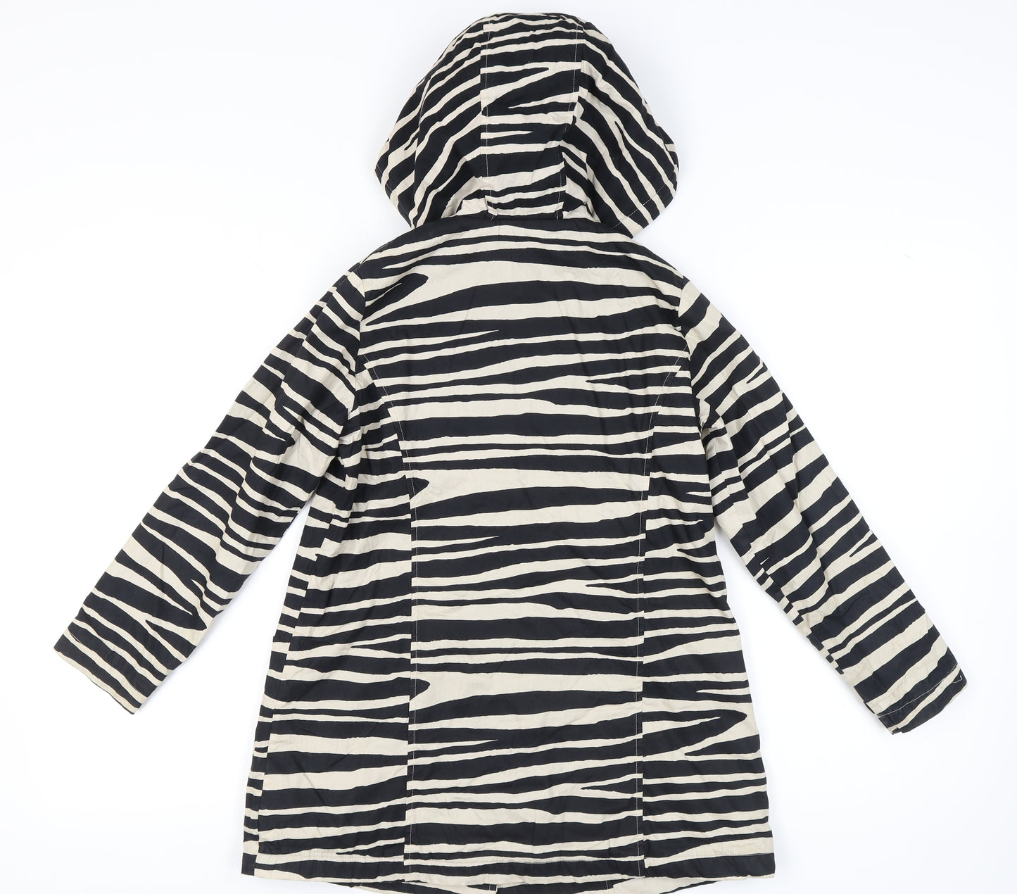 Next Girls Black Animal Print Cotton Coat 9-10 Years