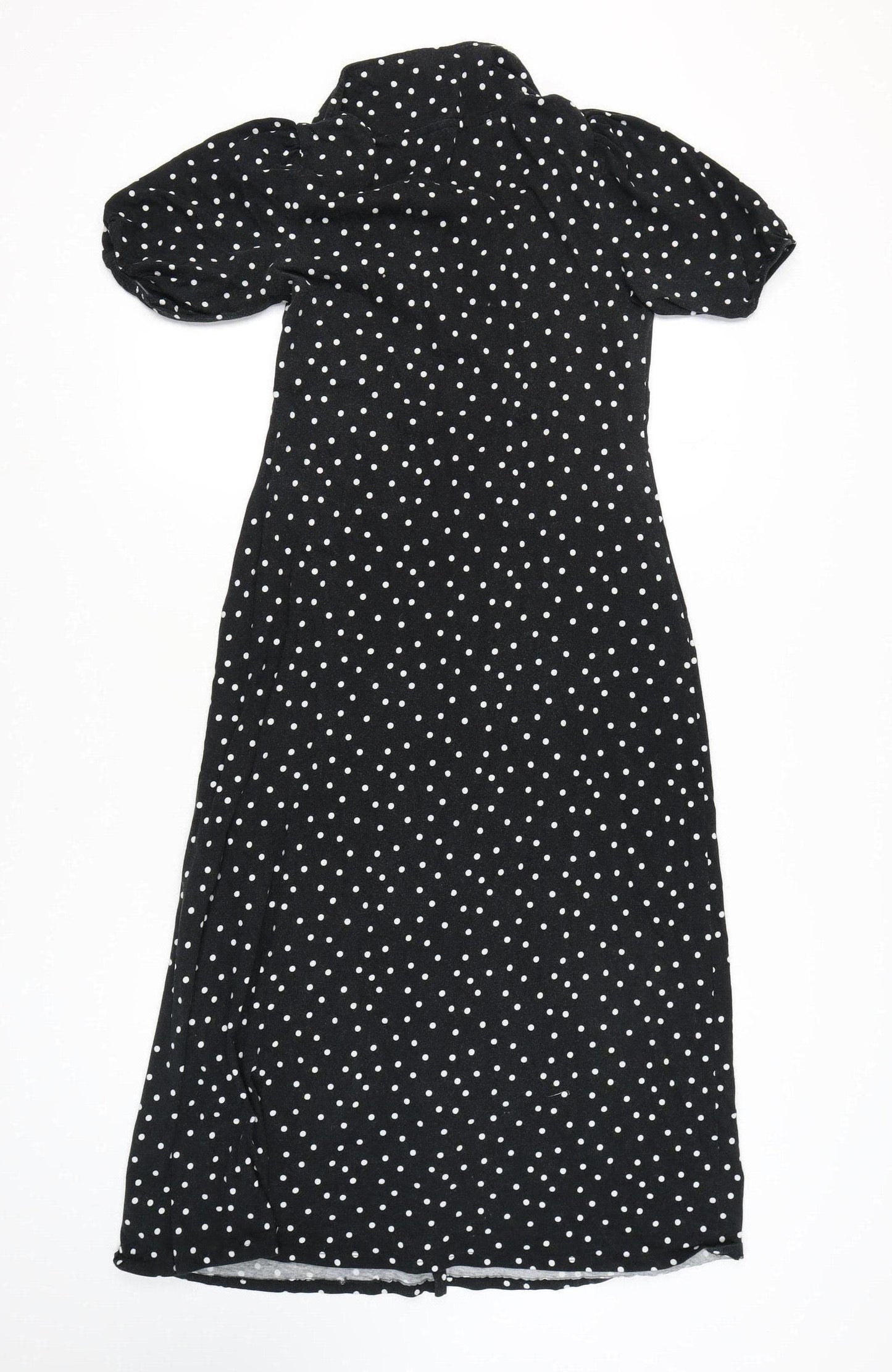 ASOS DESIGN Women's Black Polka Dot Midi Dress Sz 10