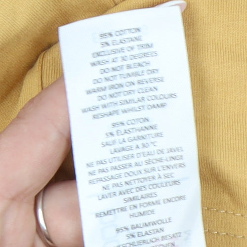 Boohoo Women's Yellow Bodycon Dress, Size 14, Midi