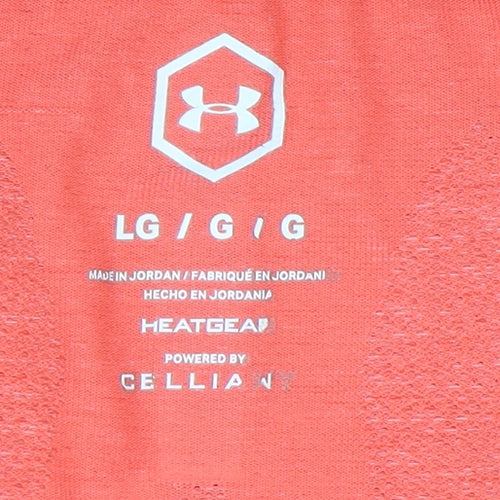 Under Armour Men's Orange T-Shirt L Gym Training