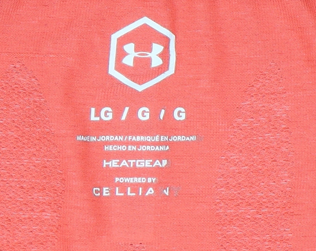 Under Armour Men's Orange T-Shirt L Gym Training