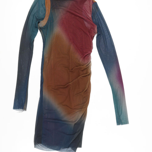 Zara Women's Multicoloured Long Sleeve Dress S