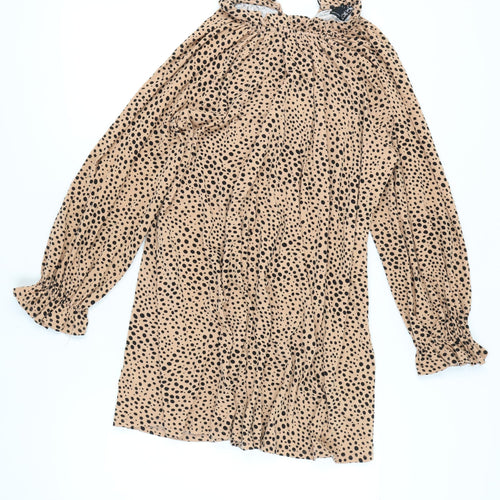 ASOS Design Women’s Beige Animal Print Shift Dress