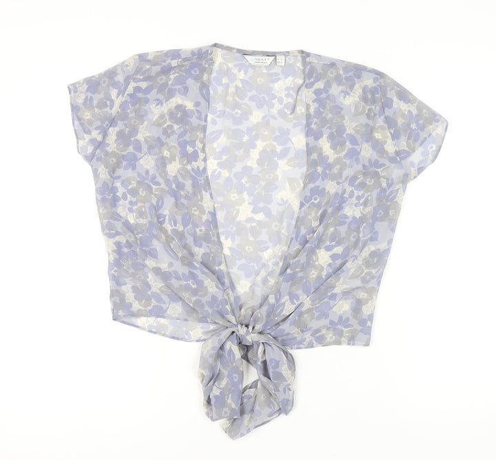 Next Women's Blue Floral Kimono Blouse Size 12