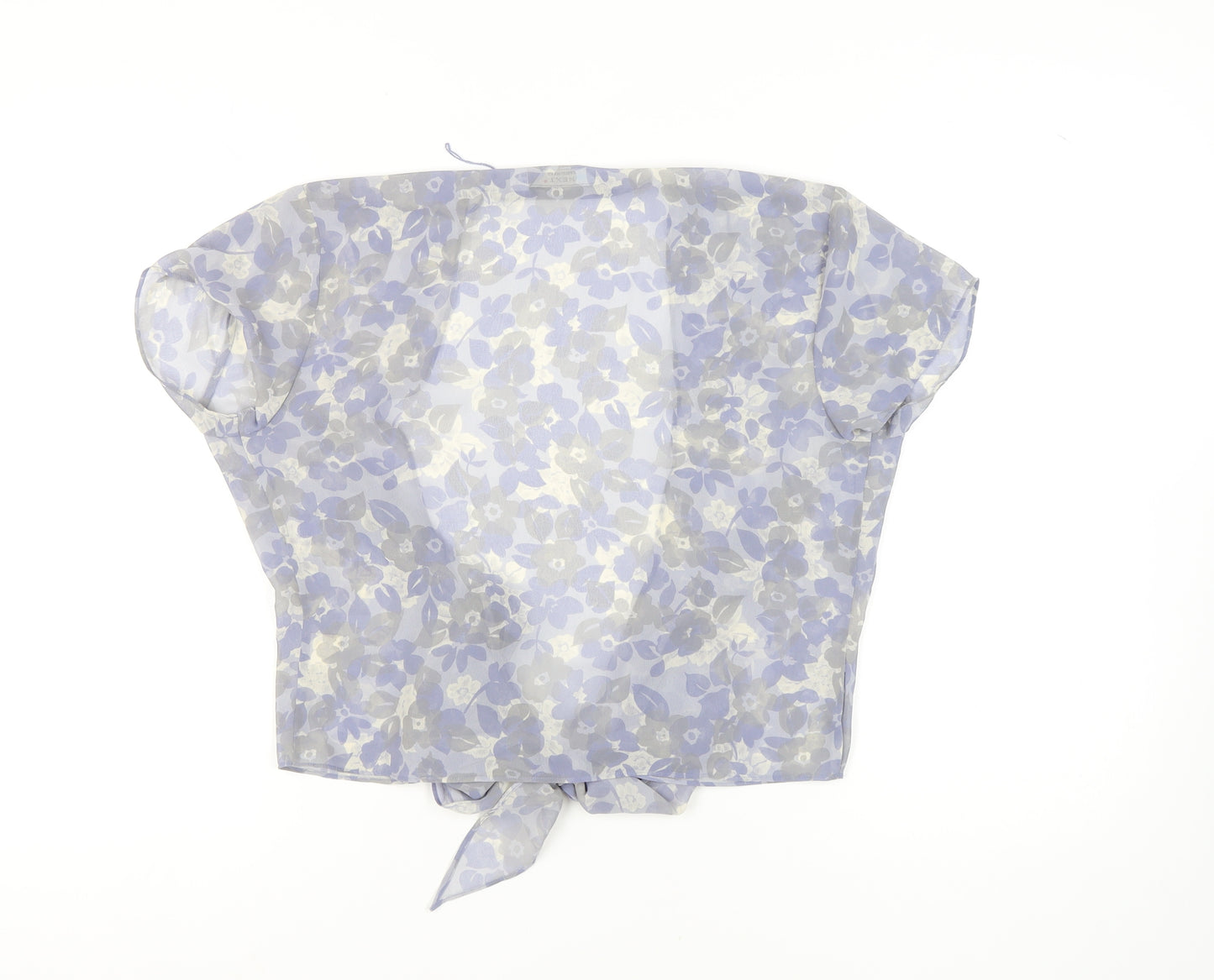 Next Women's Blue Floral Kimono Blouse Size 12