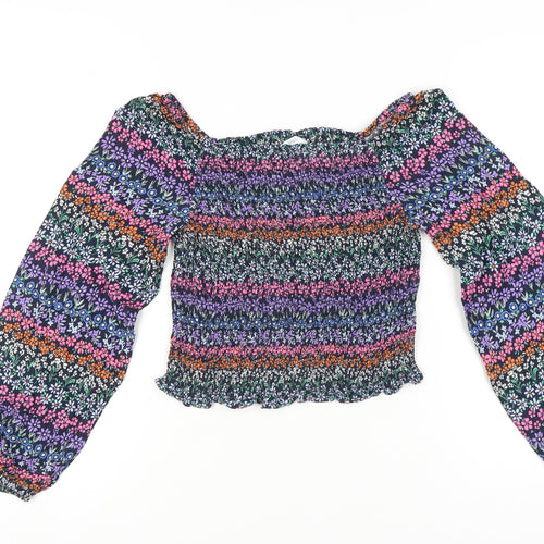Marks and Spencer Girls Multicoloured Floral Blouse 12-13 Years