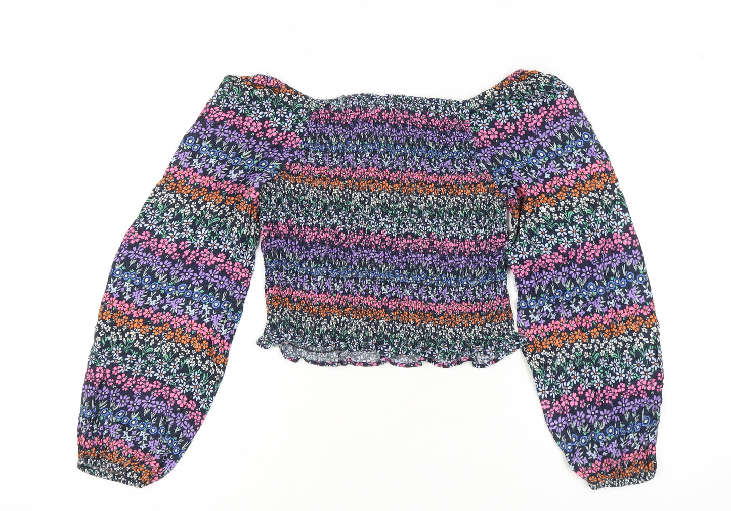 Marks and Spencer Girls Multicoloured Floral Blouse 12-13 Years