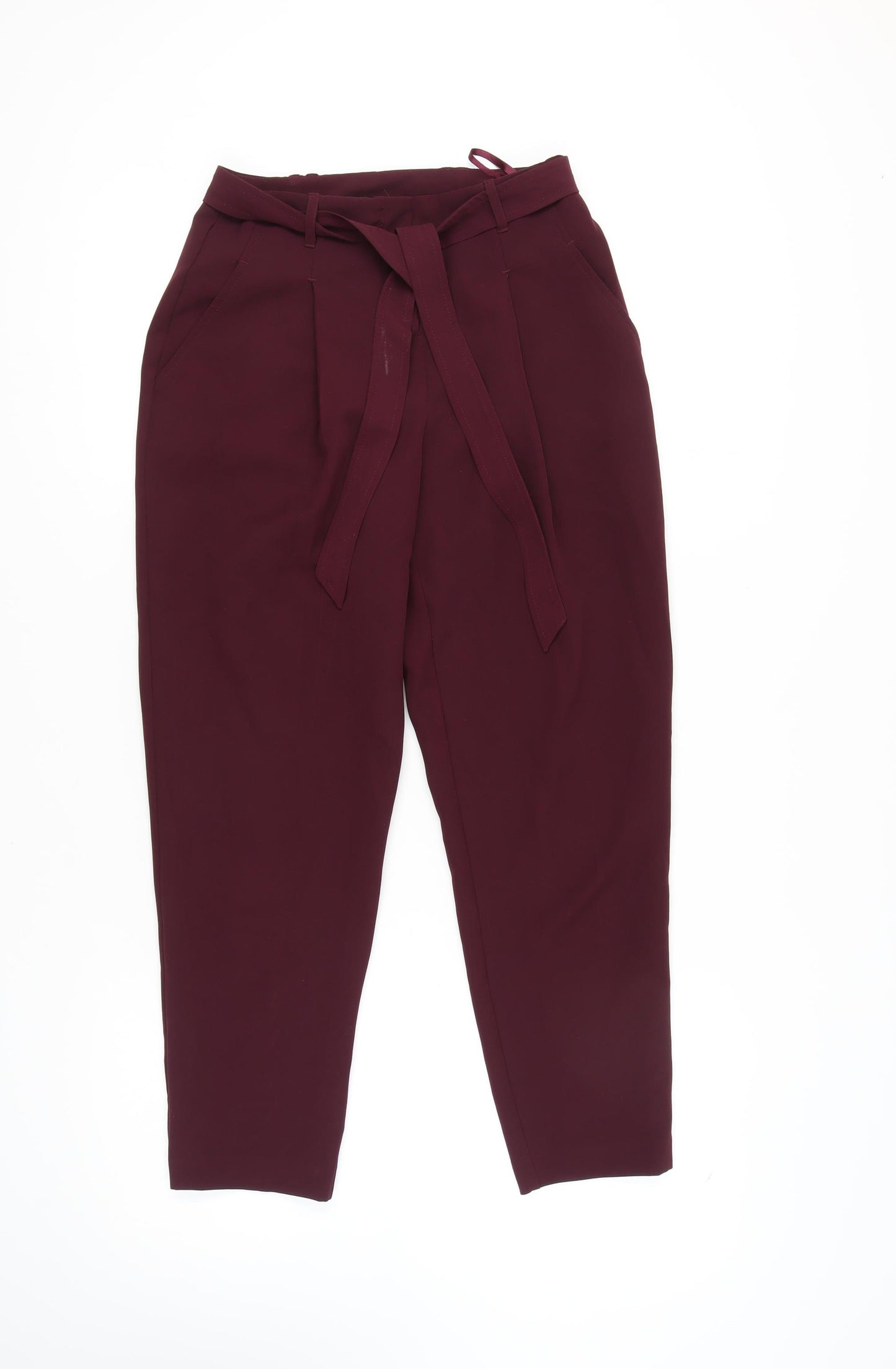 New Look Women's Red Paperbag Trousers Size 8