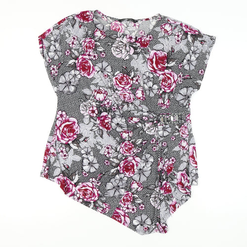 David Emanuel Women's Floral Top Size 18 Multicoloured