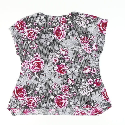 David Emanuel Women's Floral Top Size 18 Multicoloured
