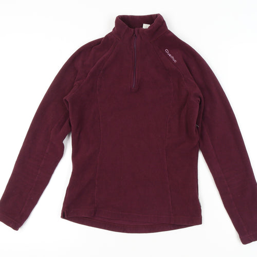 Decathlon Women's Purple High Neck Pullover Sweatshirt