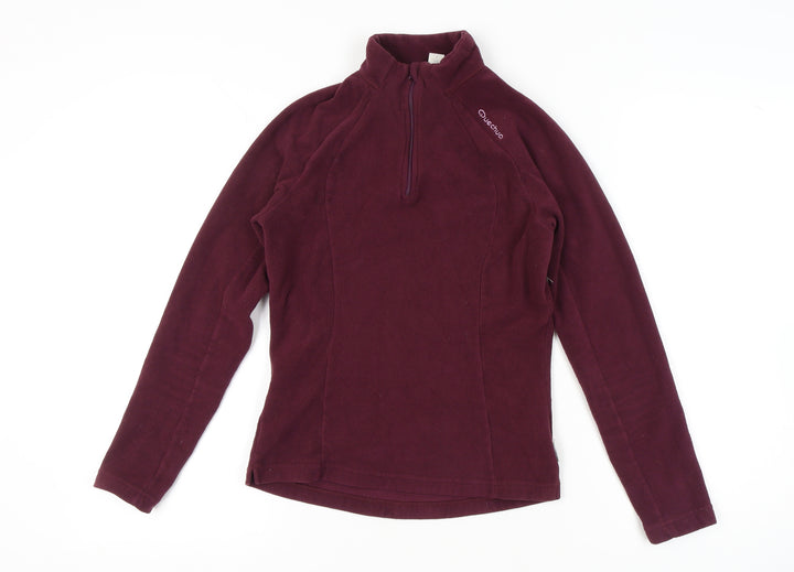 Decathlon Women's Purple High Neck Pullover Sweatshirt