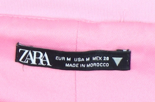 Zara Women Pink Strapless, M, Ruched Sweetheart Tube Top
