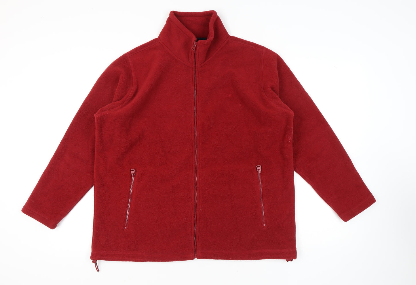 One Valley Men's Red Fleece Zip Jacket Size M