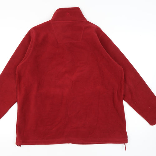 One Valley Men's Red Fleece Zip Jacket Size M